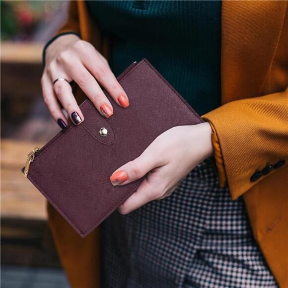 New RFID Wallet Women Large Size Bifold Multi Card Wallet Case - Picture 3 of 6